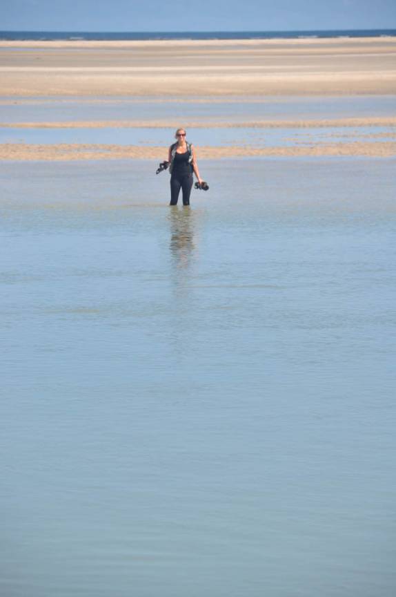 Cruzando um dos braços do Guriú, no caminho para Tatajuba - CE